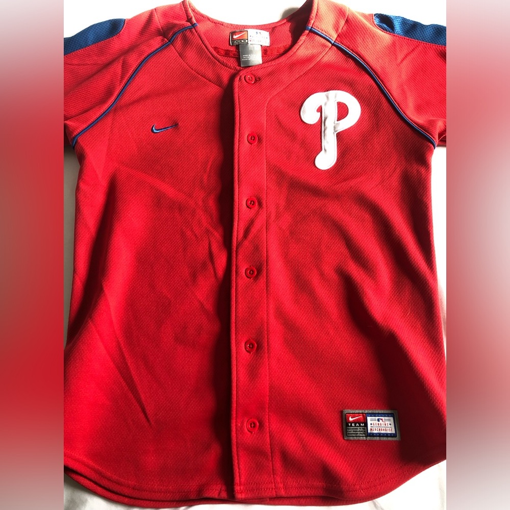 Philadelphia Phillies Women Nike Red Blue Baseball Jersey sports fan ballpark